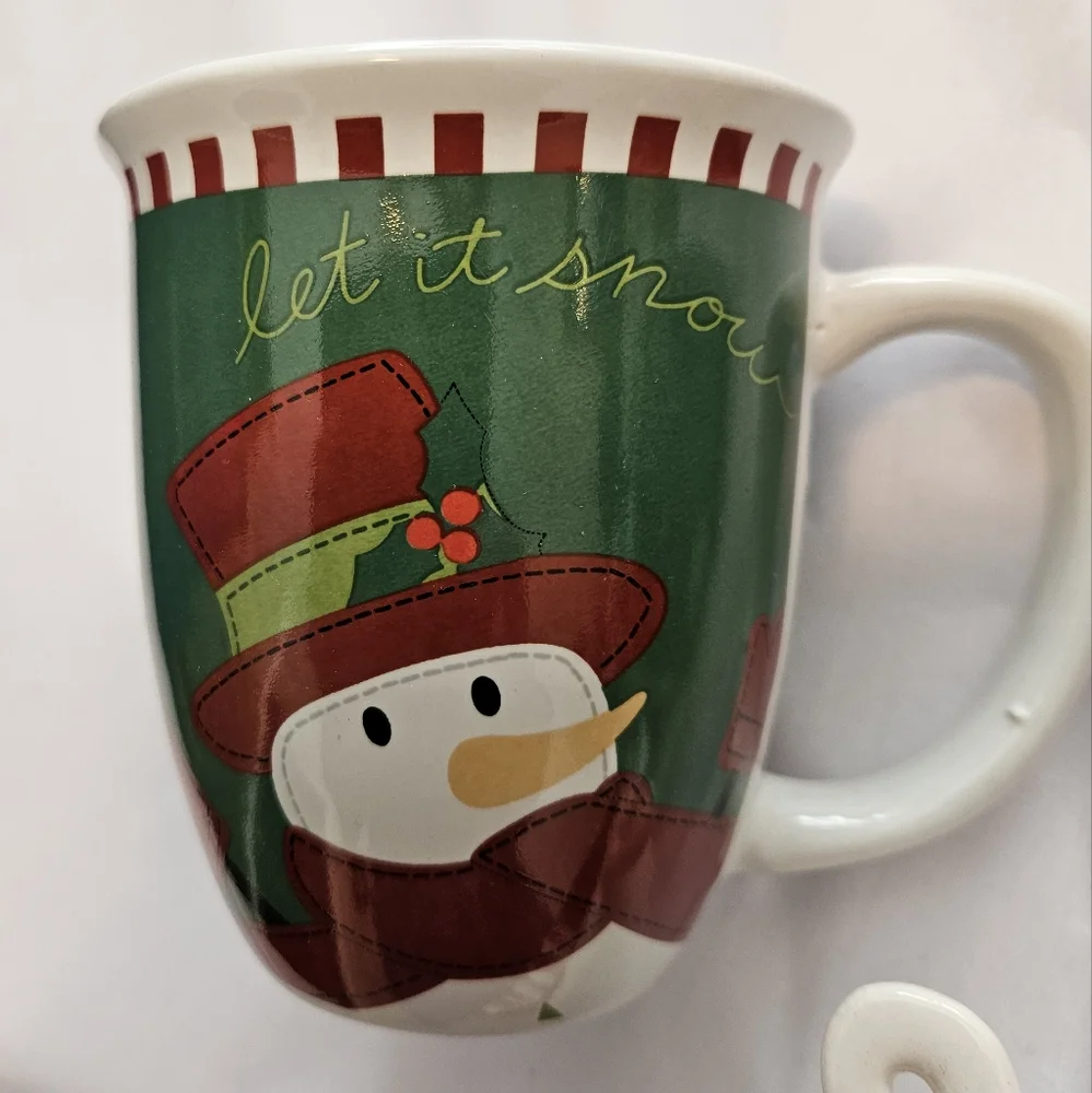 Winter Hot Cocoa Coffee Snack Marshmallow Set. Santa Frosty Holiday